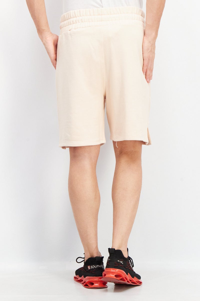 TRIBE OF 6 Men Embroidered Side Pocket Shorts, Peach - Image 4